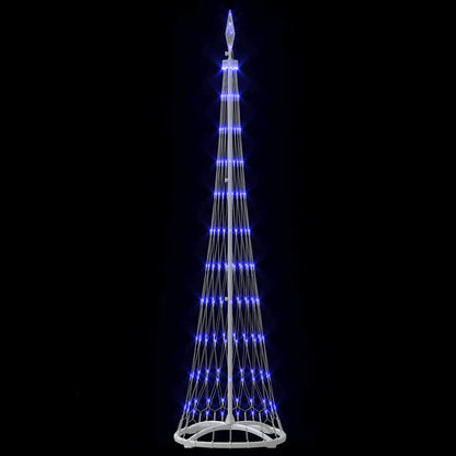 LED Weihnachtsbaum mit 230 LEDs Blau 51 x 51 x 190 cm Metall