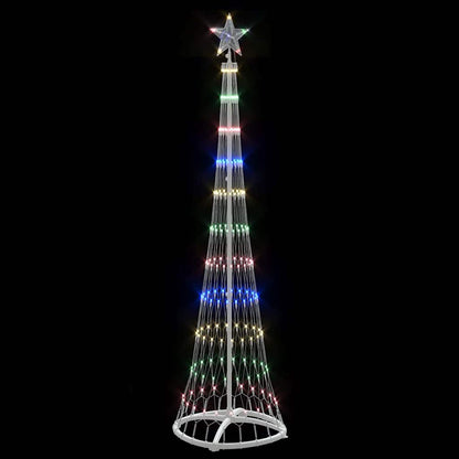 LED Weihnachtsbaum Mehrfarbig 51 x 51 x 190 cm Metall