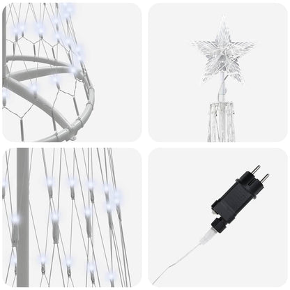 LED Weihnachtsbaum Kaltes Weiß 70 x 70 x 250 cm Metall