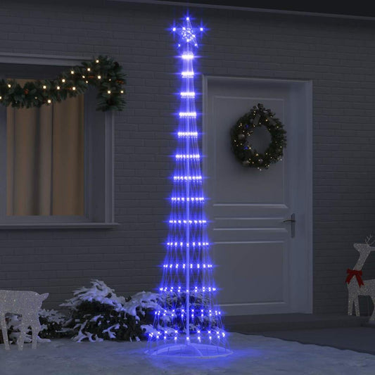 LED Weihnachtsbaum mit 290 LEDs Blau 70 x 70 x 250 cm Metall