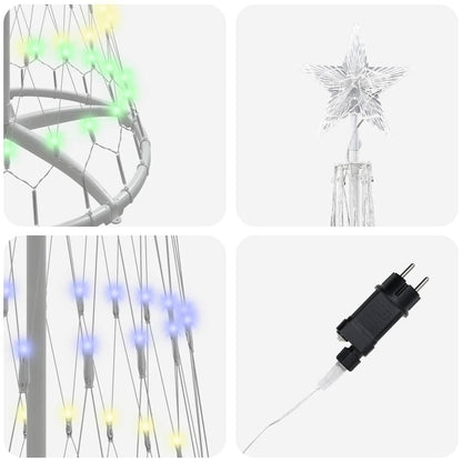 LED Weihnachtsbaum Mehrfarbig 70 x 70 x 250 cm Metall