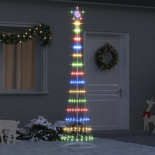 LED Weihnachtsbaum Mehrfarbig 70 x 70 x 250 cm Metall