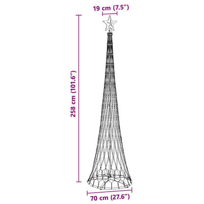 LED Weihnachtsbaum Mehrfarbig 70 x 70 x 250 cm Metall