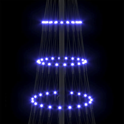 LED Weihnachtsbaum mit 230 LEDs Blau 71 x 71 x 184,5 cm Metall