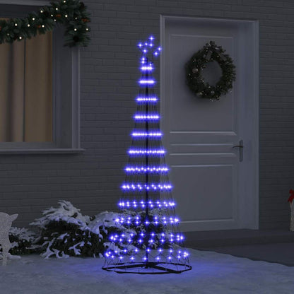LED Weihnachtsbaum mit 230 LEDs Blau 71 x 71 x 184,5 cm Metall