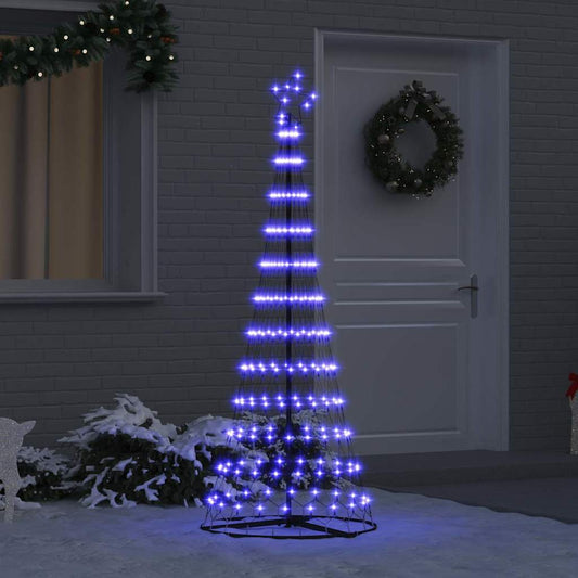 LED Weihnachtsbaum mit 230 LEDs Blau 71 x 71 x 184,5 cm Metall
