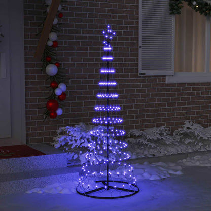 LED Weihnachtsbaum mit 230 LEDs Blau 71 x 71 x 184,5 cm Metall