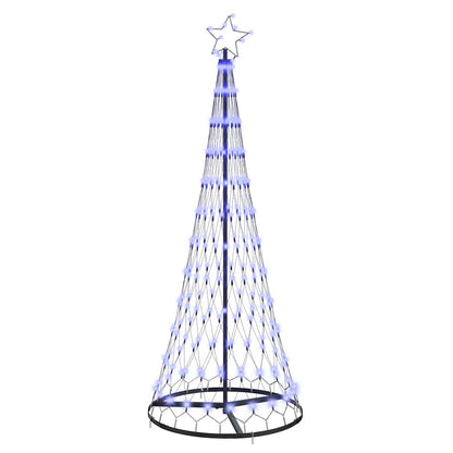 LED Weihnachtsbaum mit 230 LEDs Blau 71 x 71 x 184,5 cm Metall