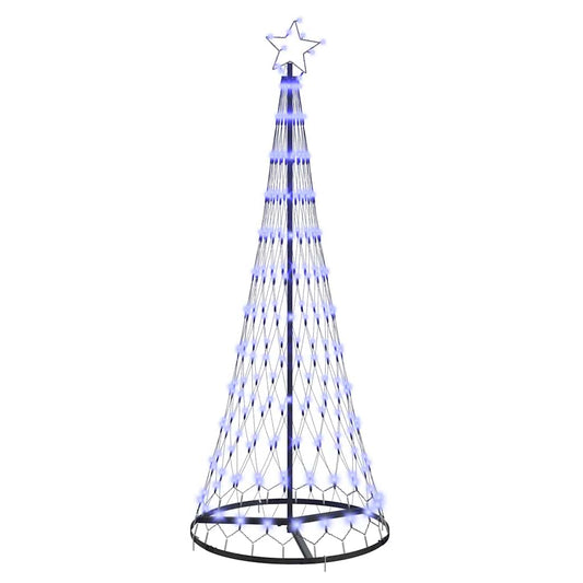 LED Weihnachtsbaum mit 230 LEDs Blau 71 x 71 x 184,5 cm Metall