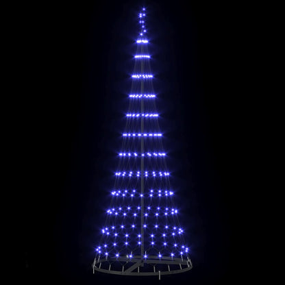 LED Weihnachtsbaum mit 230 LEDs Blau 71 x 71 x 184,5 cm Metall