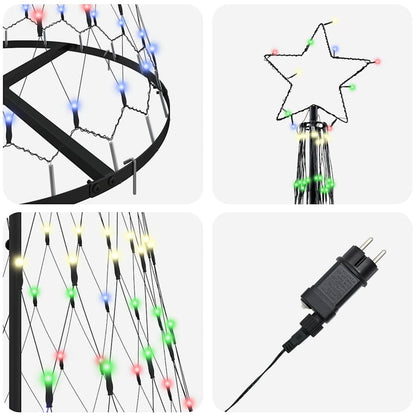 LED Weihnachtsbaum Mehrfarbig 71 x 71 x 184,5 cm Metall