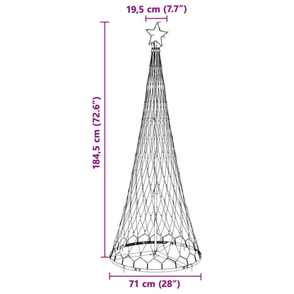 LED Weihnachtsbaum Mehrfarbig 71 x 71 x 184,5 cm Metall