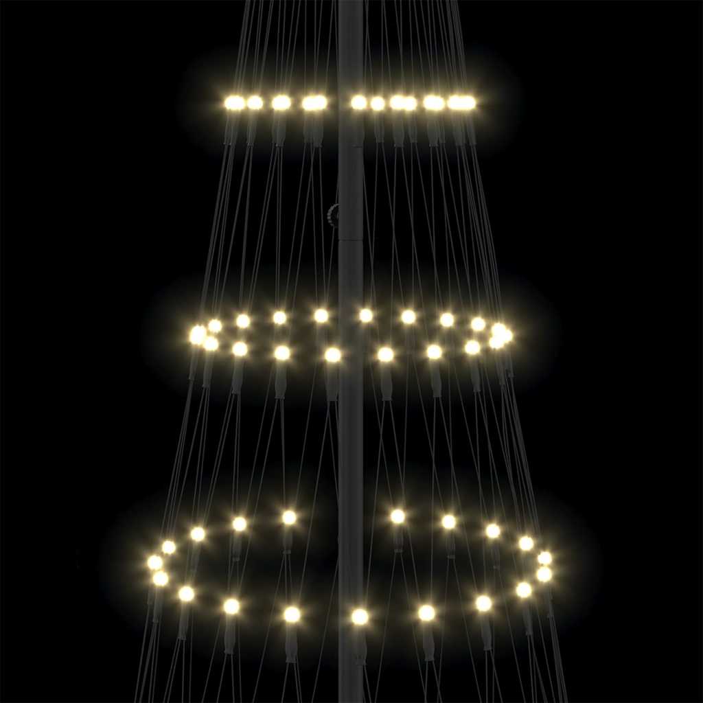 LED Weihnachtsbaum Warmes Weiß 100 x 100 x 250 cm Metall