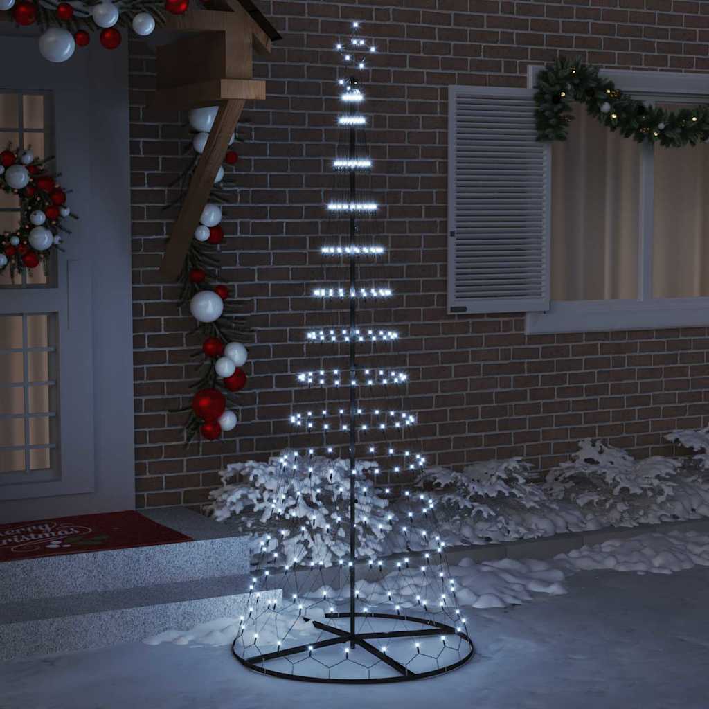 LED Weihnachtsbaum Kaltes Weiß 100 x 100 x 250 cm Metall
