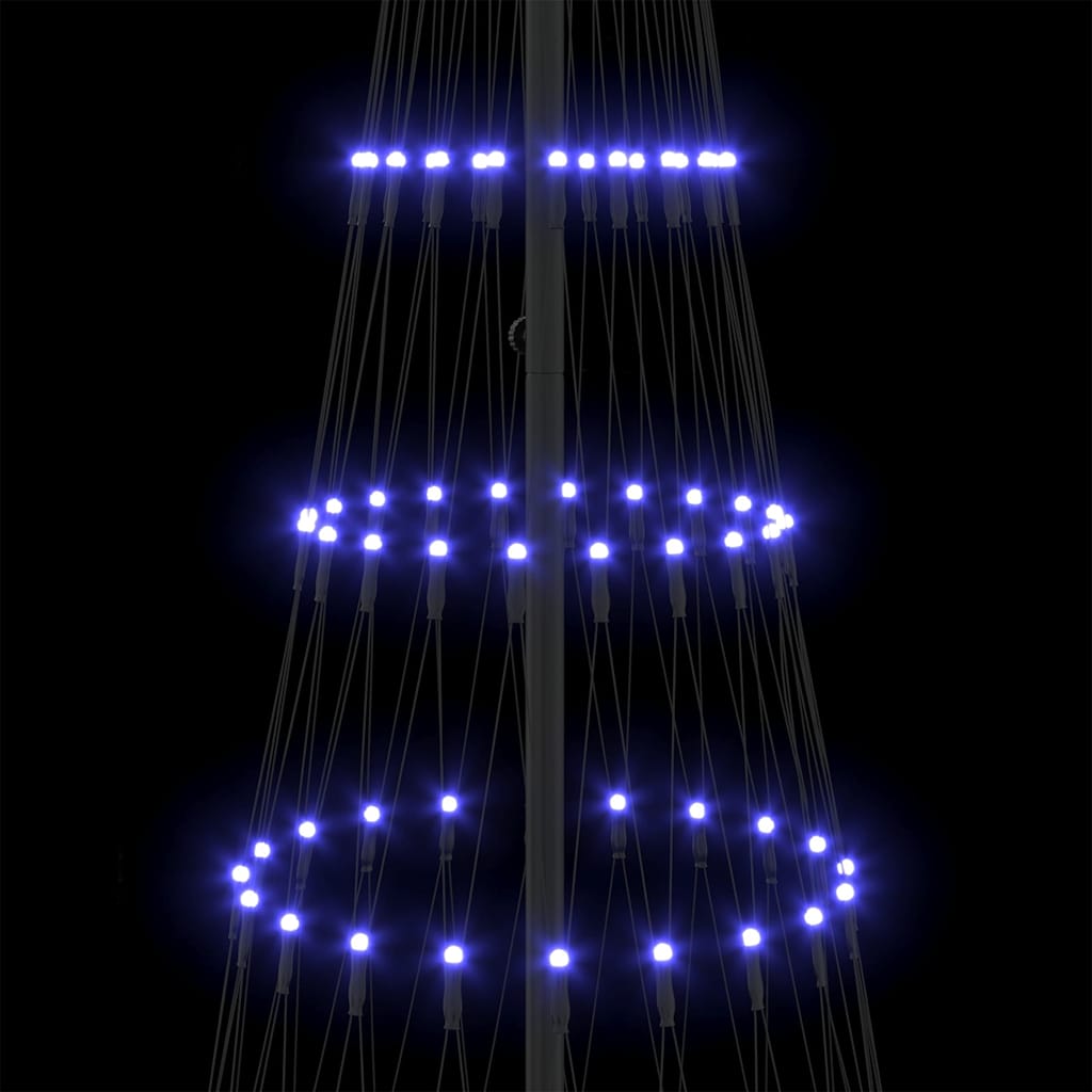 LED Weihnachtsbaum mit 290 LEDs Blau 100 x 100 x 250 cm Metall