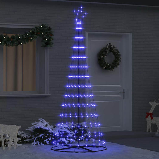 LED Weihnachtsbaum mit 290 LEDs Blau 100 x 100 x 250 cm Metall