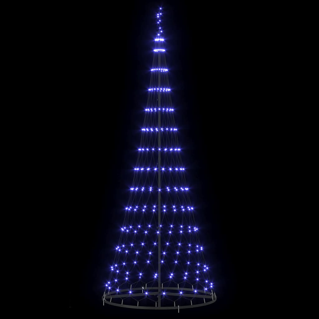 LED Weihnachtsbaum mit 290 LEDs Blau 100 x 100 x 250 cm Metall
