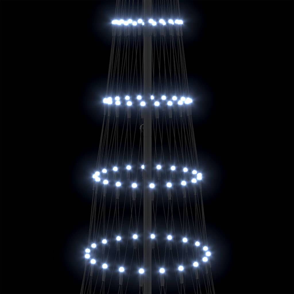 LED Weihnachtsbaum Kaltes Weiß 100,5 x 100,5 x 302,5 cm Metall