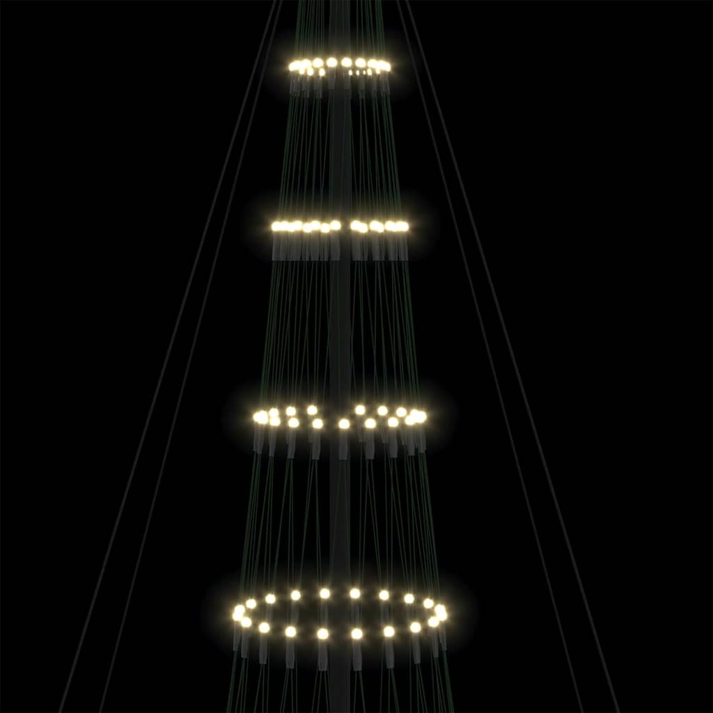 LED Weihnachtsbaum Warmes Weiß 138,5 x 138,5 x 399 cm Metall