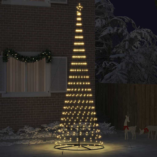 LED Weihnachtsbaum Warmes Weiß 138,5 x 138,5 x 399 cm Metall