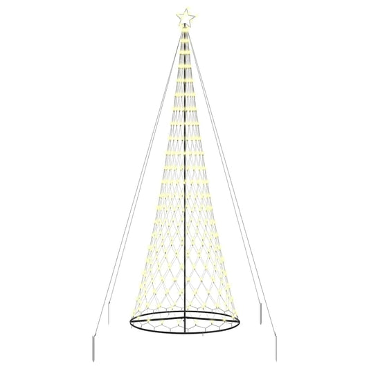 LED Weihnachtsbaum Warmes Weiß 138,5 x 138,5 x 399 cm Metall