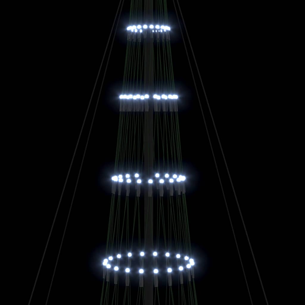 LED Weihnachtsbaum Kaltes Weiß 138,5 x 138,5 x 399 cm Metall