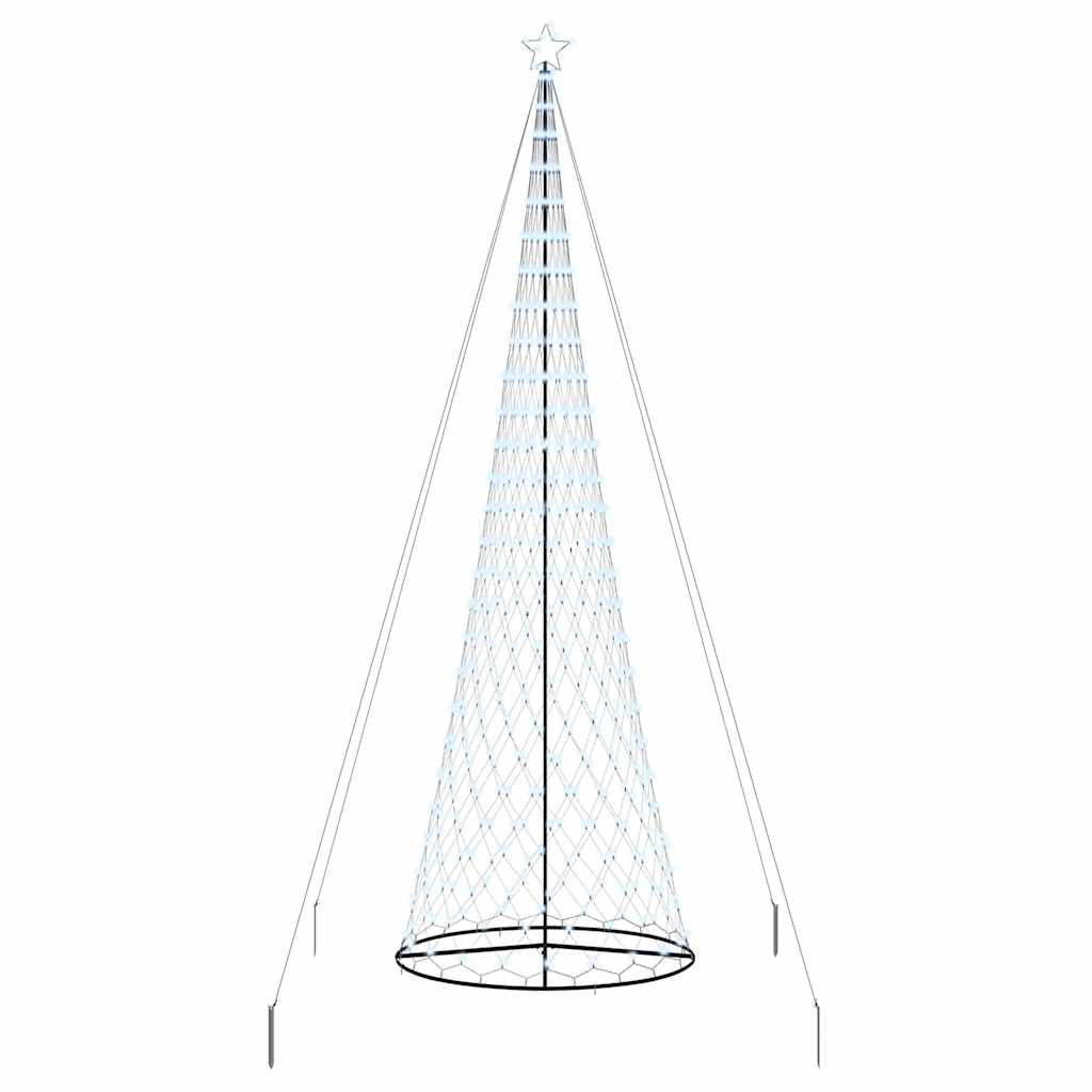 LED Weihnachtsbaum Kaltes Weiß 138,5 x 138,5 x 399 cm Metall