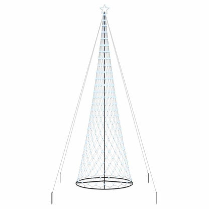 LED Weihnachtsbaum Kaltes Weiß 138,5 x 138,5 x 399 cm Metall