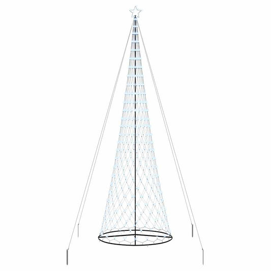 LED Weihnachtsbaum Kaltes Weiß 138,5 x 138,5 x 399 cm Metall