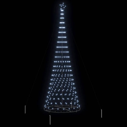 LED Weihnachtsbaum Kaltes Weiß 138,5 x 138,5 x 399 cm Metall