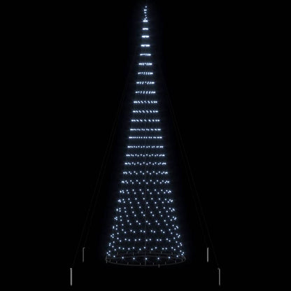 LED Weihnachtsbaum Kaltes Weiß 138,5 x 138,5 x 399 cm Metall