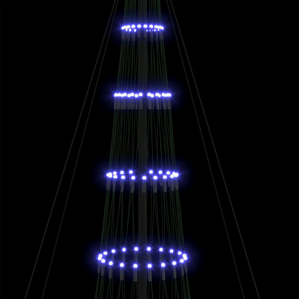 LED Weihnachtsbaum Blau 138,5 x 138,5 x 399 cm Metall