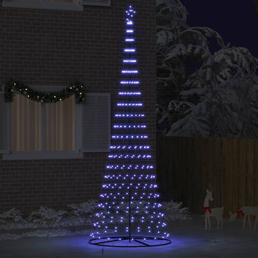 LED Weihnachtsbaum Blau 138,5 x 138,5 x 399 cm Metall