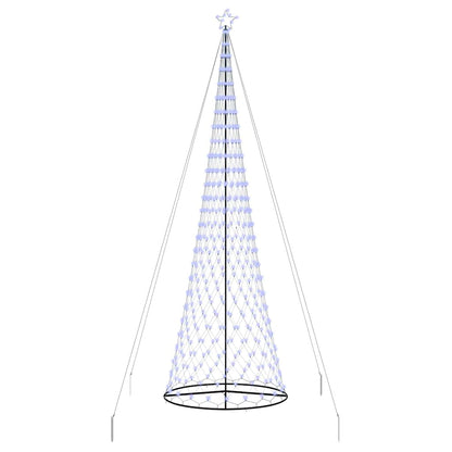 LED Weihnachtsbaum Blau 138,5 x 138,5 x 399 cm Metall