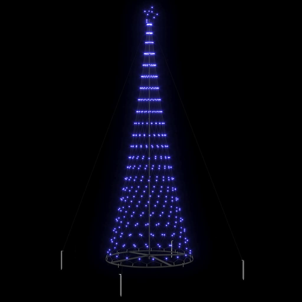 LED Weihnachtsbaum Blau 138,5 x 138,5 x 399 cm Metall