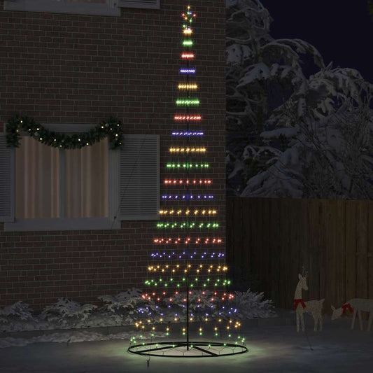LED Weihnachtsbaum Mehrfarbig 138,5 x 138,5 x 399 cm Metall