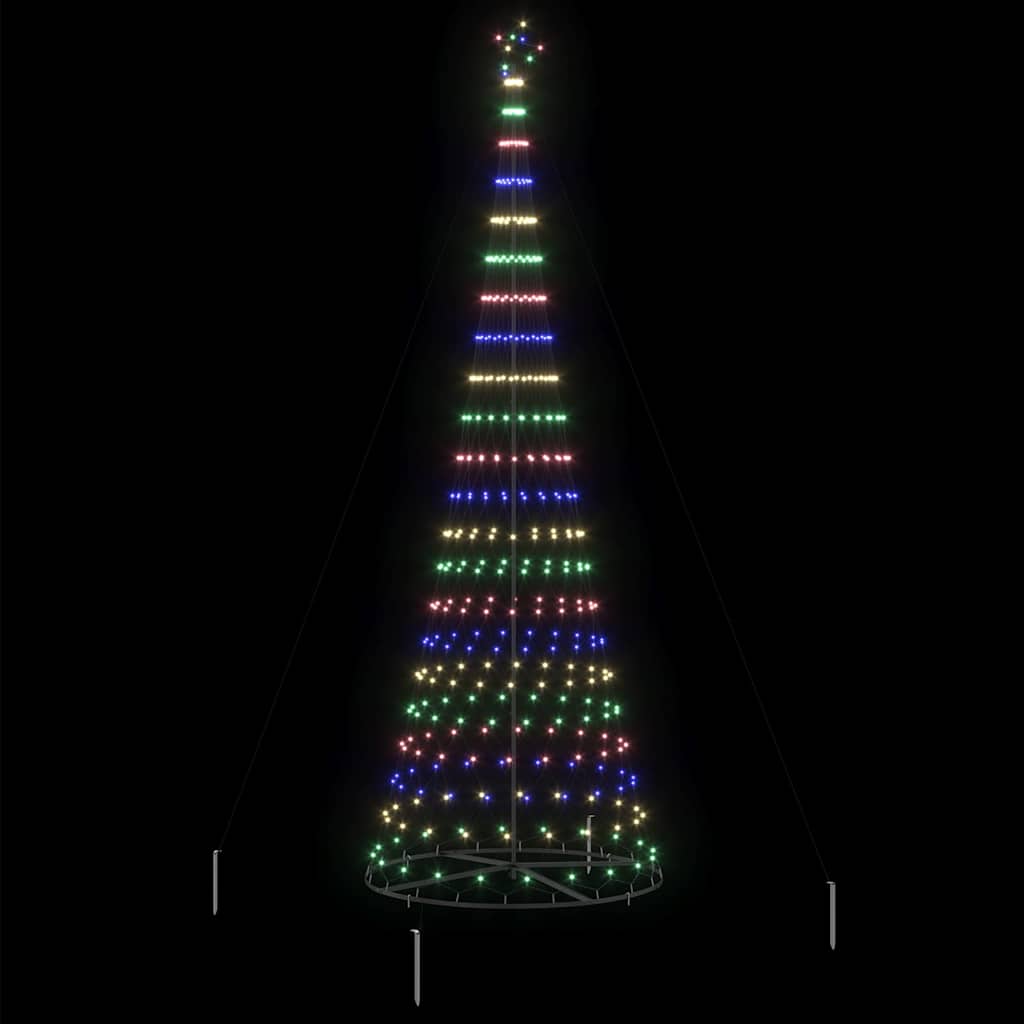 LED Weihnachtsbaum Mehrfarbig 138,5 x 138,5 x 399 cm Metall
