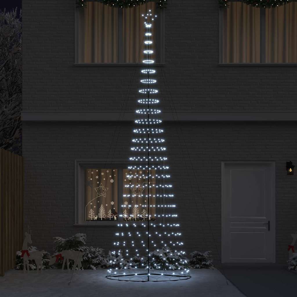 LED Weihnachtsbaum Kaltes Weiß 160 x 160 x 500 cm Metall