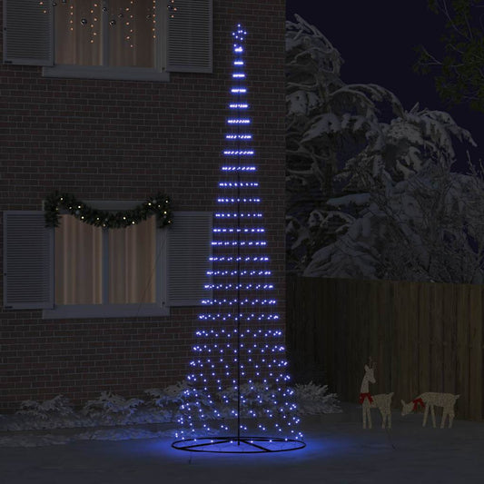 LED Weihnachtsbaum mit 550 LEDs Blau 160 x 160 x 500 cm Metall