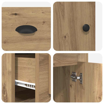 Schreibtisch mit Schrank Artisan-Eiche 154,5 x 50 x 75 cm