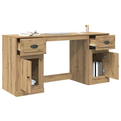Schreibtisch mit Schrank Artisan-Eiche 154,5 x 50 x 75 cm