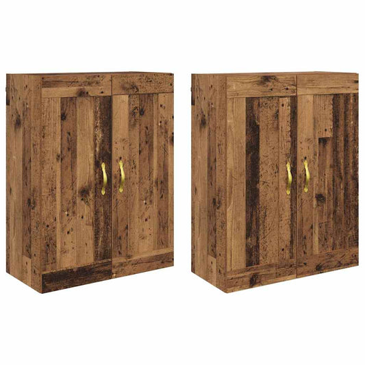 Wandmontierter Schrank 2 pcs Altholz 69,5 x 34 x 90 cm