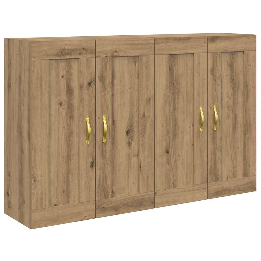 Wandmontierter Schrank 2 pcs Artisan-Eiche 69,5 x 34 x 90 cm