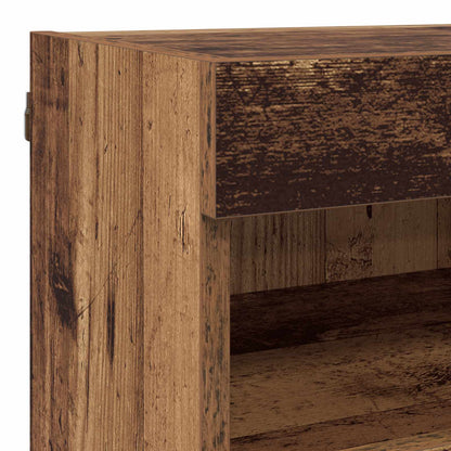 TV-Wandregal-Set Wandmontiert 7 pcs Altholz Holzwerkstoff