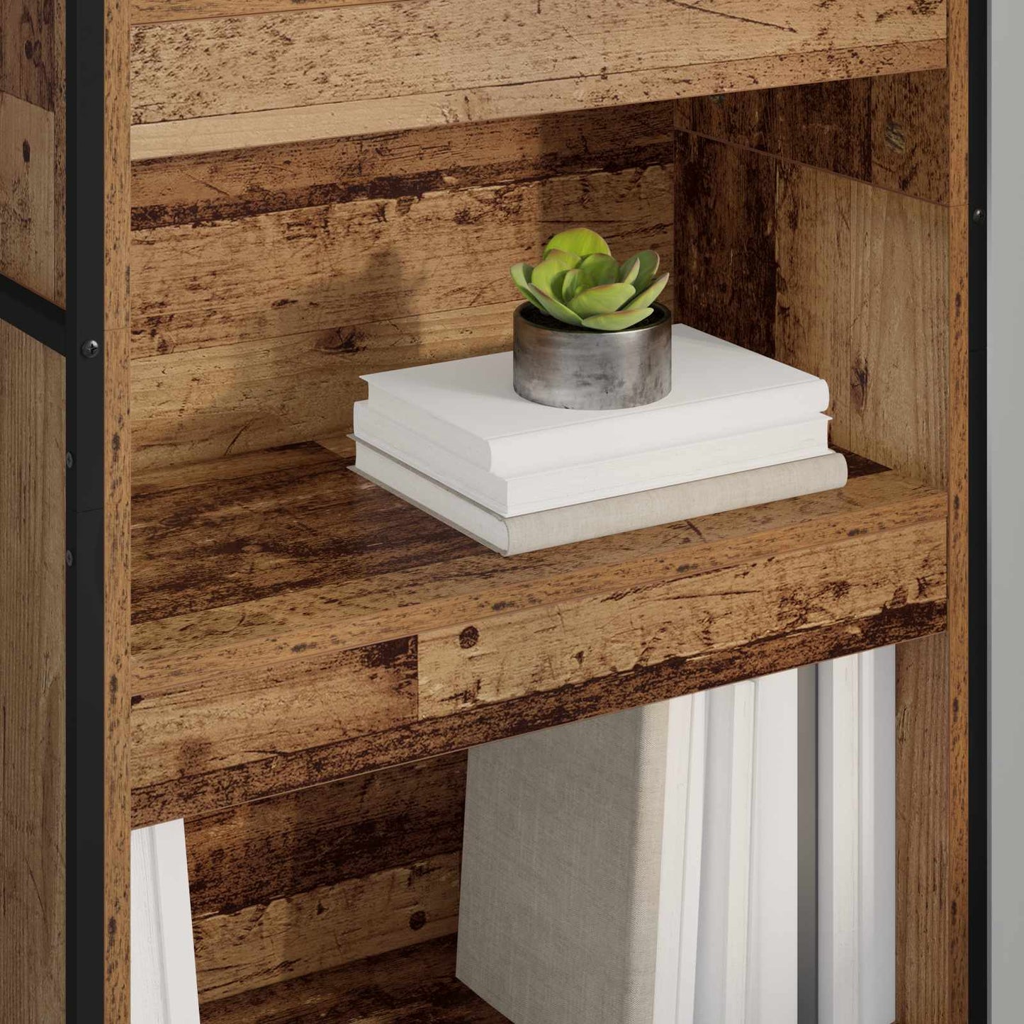 Bücherregal 2 pcs Altholz 80 x 30 x 155 cm Holzwerkstoff