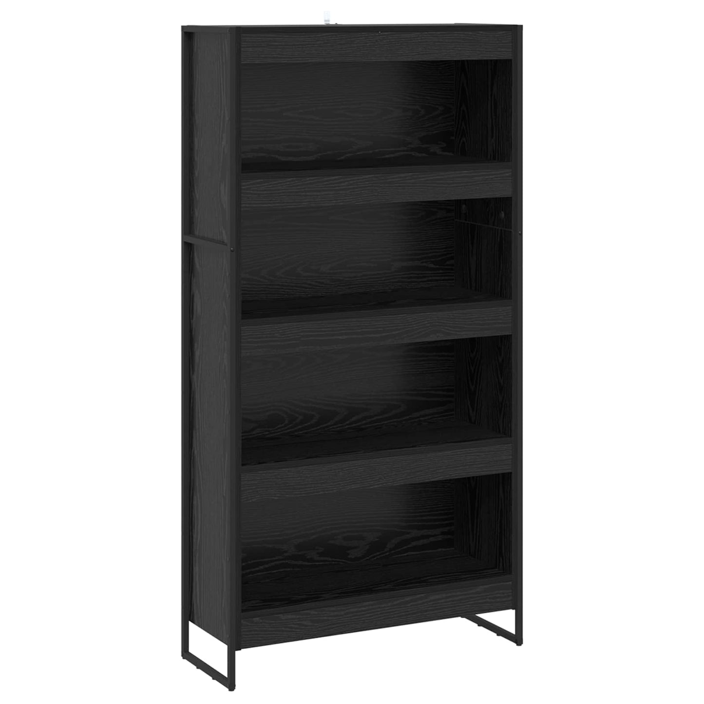Bücherregal 2 pcs Schwarz Eichen-Optik 80 x 30 x 155 cm