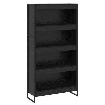 Bücherregal 2 pcs Schwarz Eichen-Optik 80 x 30 x 155 cm