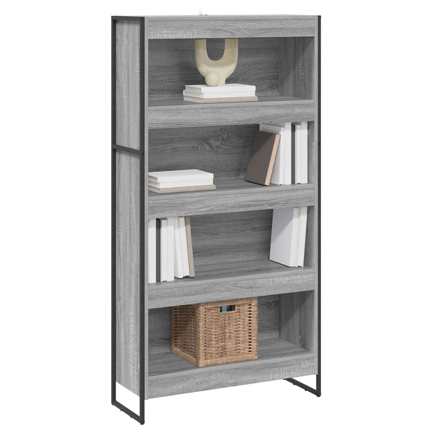 Bücherregal 2 pcs Graues Sonoma 80 x 30 x 155 cm Holzwerkstoff