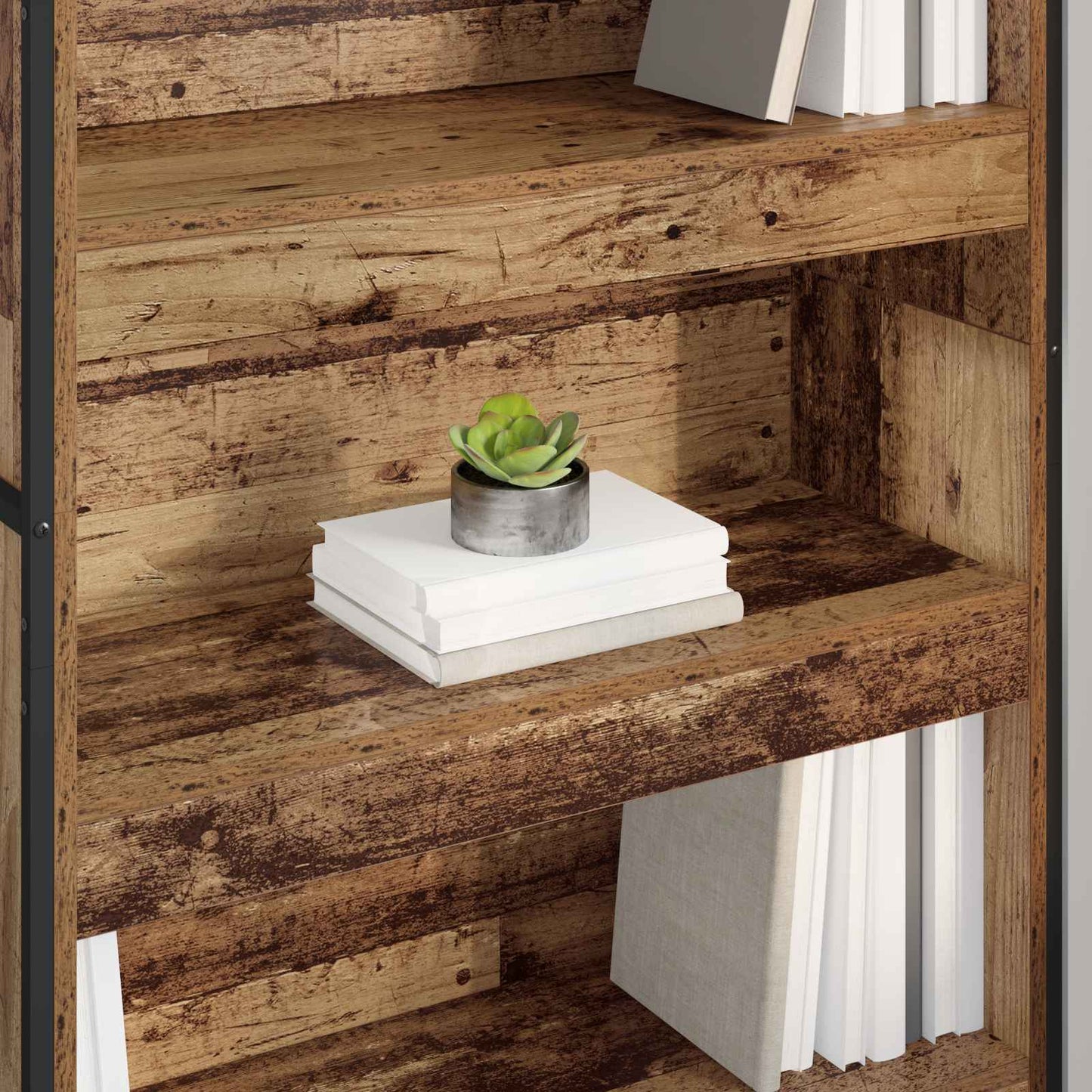 Bücherregal 2 pcs Altholz 80 x 30 x 155 cm Holzwerkstoff