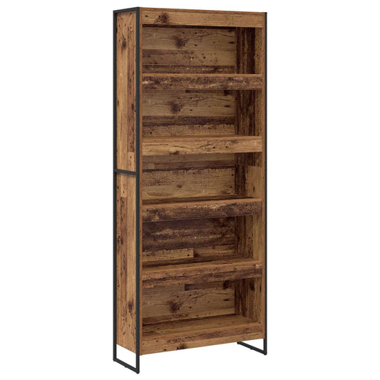 Bücherregal 2 pcs Altholz 80 x 30 x 155 cm Holzwerkstoff